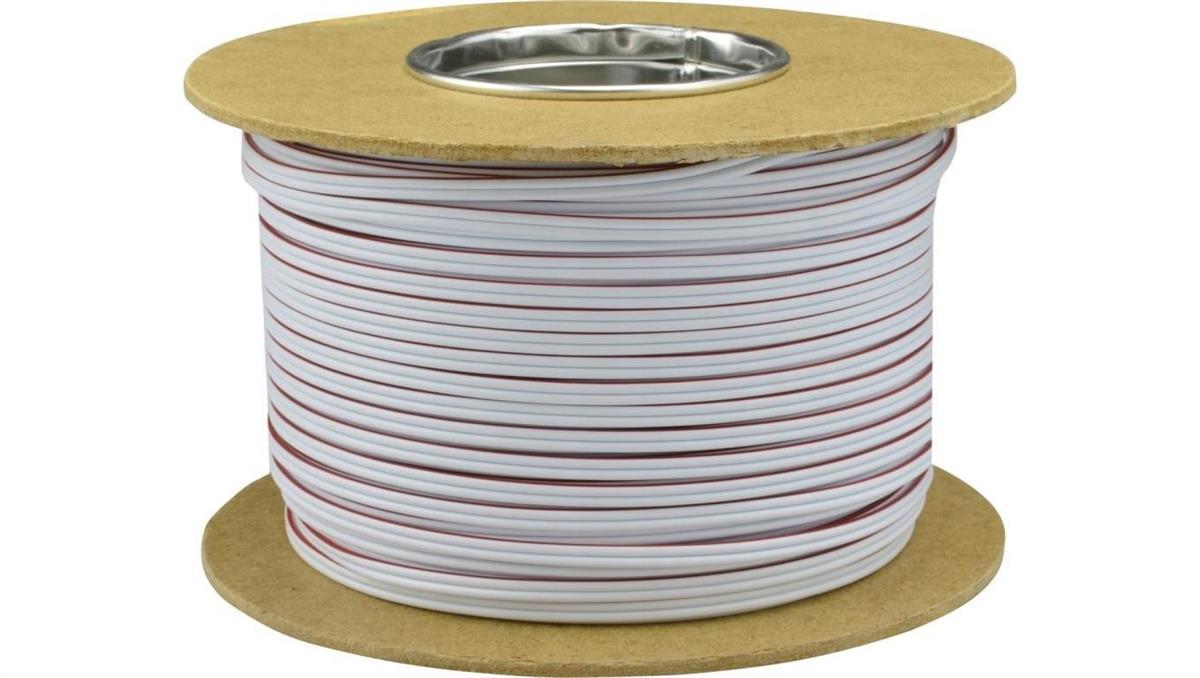 Przewód głośnikowy SMYp 2x1,5 biały CU miedź Elektrokabel 100m