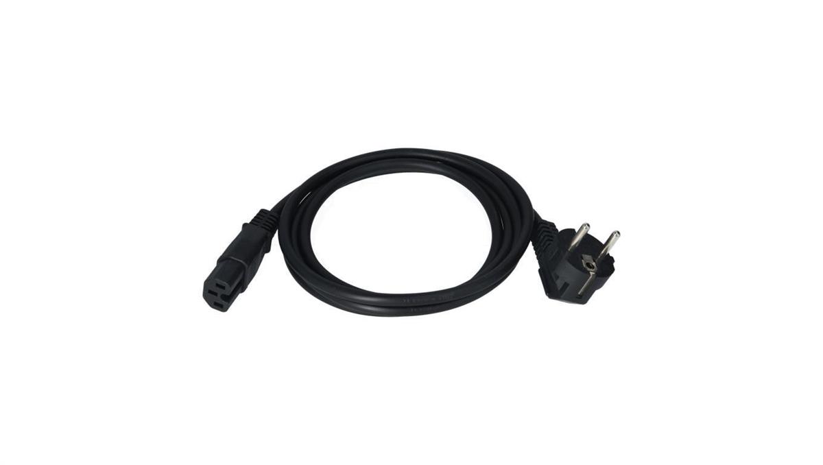 Kabel zasilający OMY do serwera z wtyczką IEC C15 10A czarny 1,8m