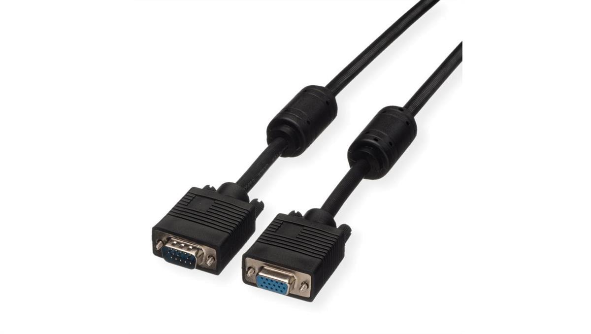 Kabel ROLINE VGA HD15 ST - BU z rdzeniem ferrytowym, 2 m