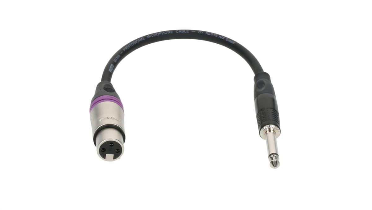 KLOTZ Przejściówka XLR (ż)/ Jack 6,3mm (m) 0,2m