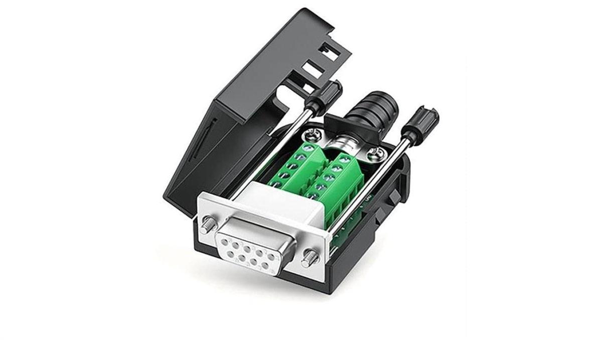 Adapter DB9 żeński ze śrubą do zacisku śrubowego 9 pin