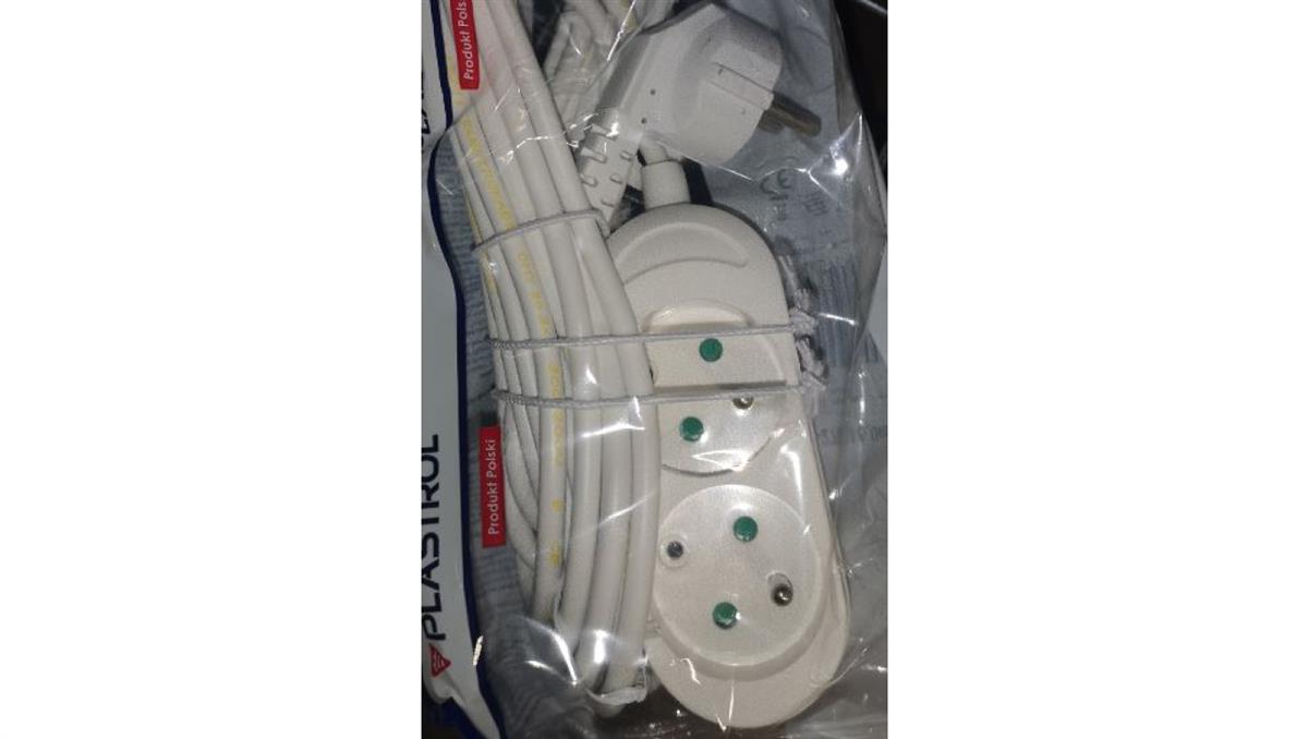 PLASTROL Przedłużacz 2-gniazda z/u 10A 5m biały, PS-270/5,0 BIAŁY