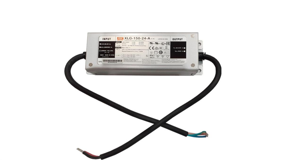 Zasilacz MeanWell 150W 24V DC 6,25A XLG-150-24-A IP67 filtr PFC