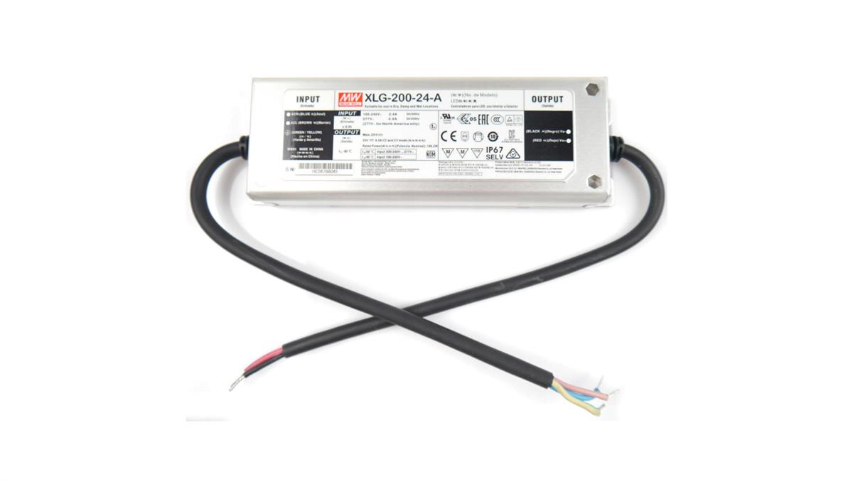 Zasilacz MeanWell 199,2W 24VDC 8,3A XLG-200-24A IP67 filtr PFC