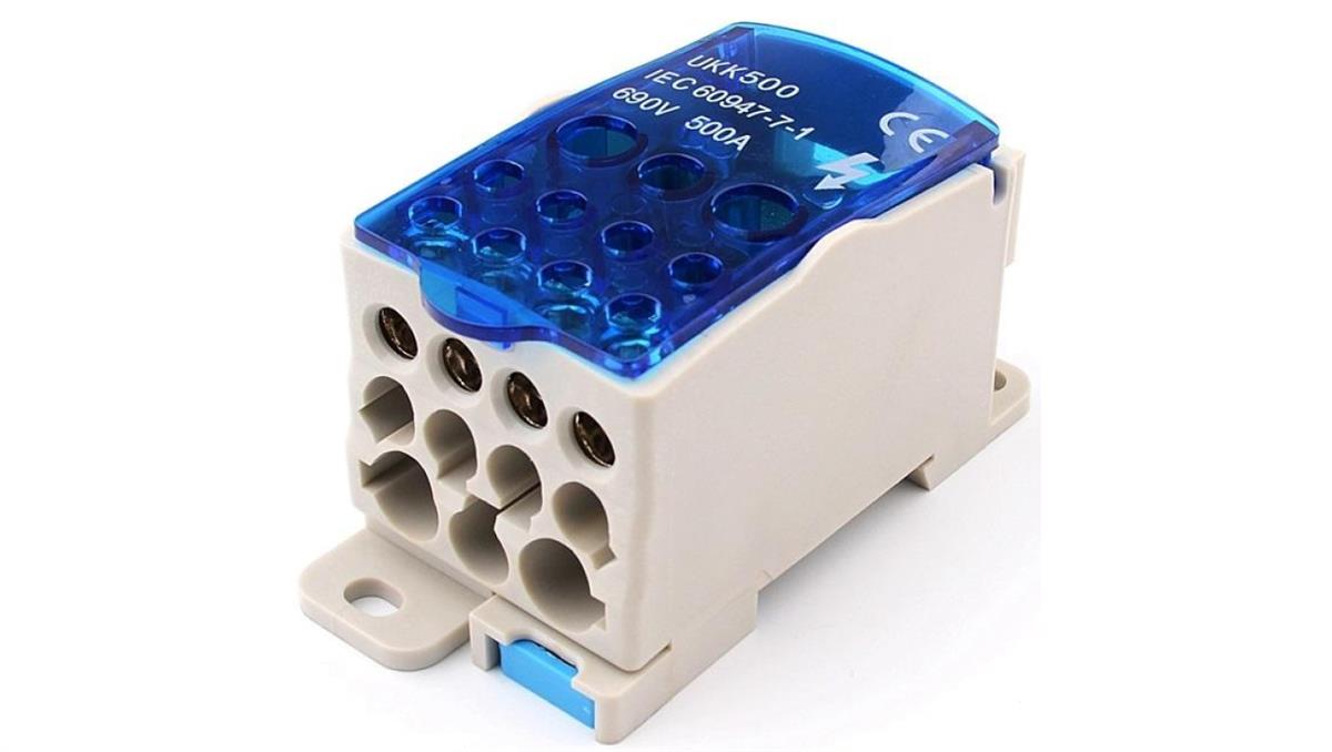 Pawbol Blok rozdzielczy SPLIT 1x4x15, 5x0.8 do 8x24, 2x6-35, 5x2,5-16, 4x2,5-10, 500A E.4096/500