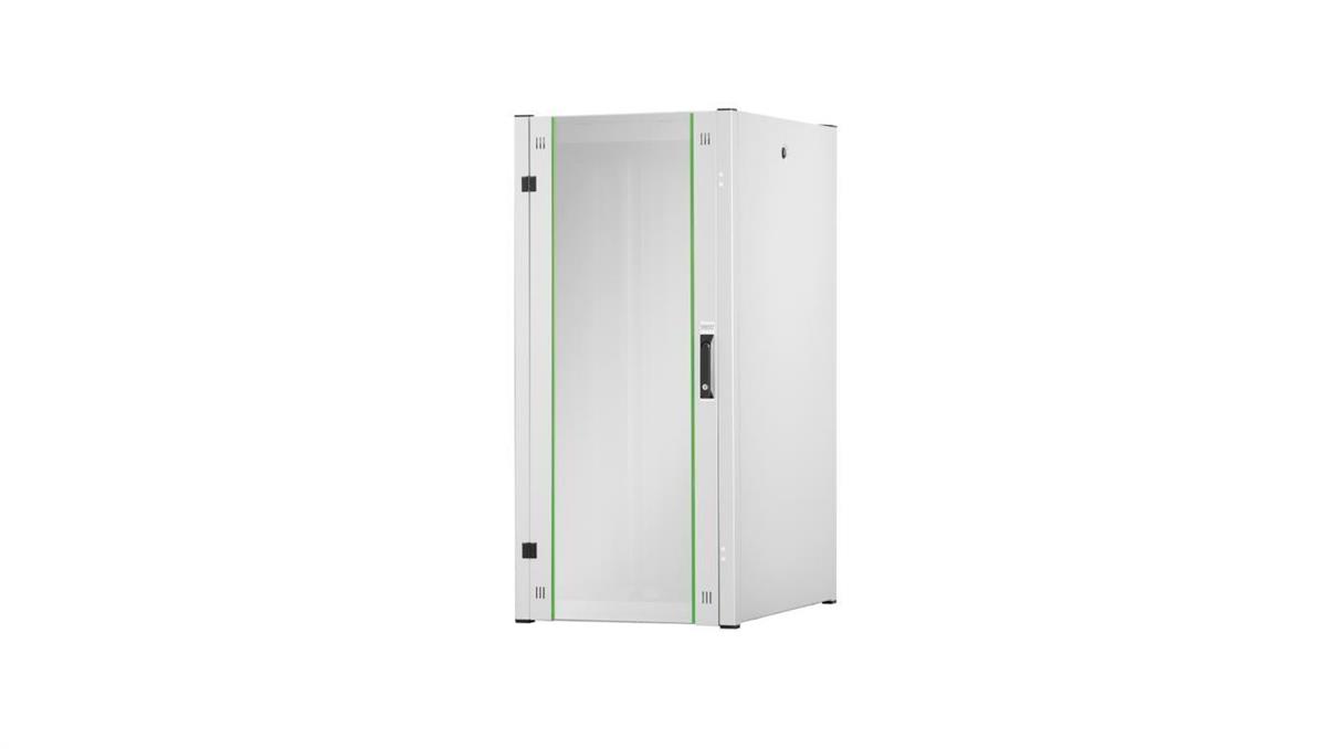 Szafa sieciowa stojąca Hyper Pro 19 32U rack 600x800, drzwi przód szyba, szary, 1000kg DN-51006