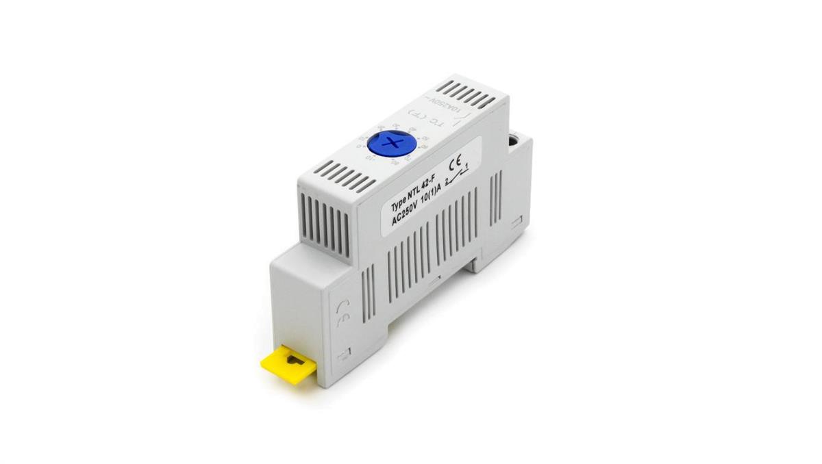 Termostat NO zamykający, regulowany (do sterowania elementów chłodzących), na szynę DIN DN-TMO-42-F