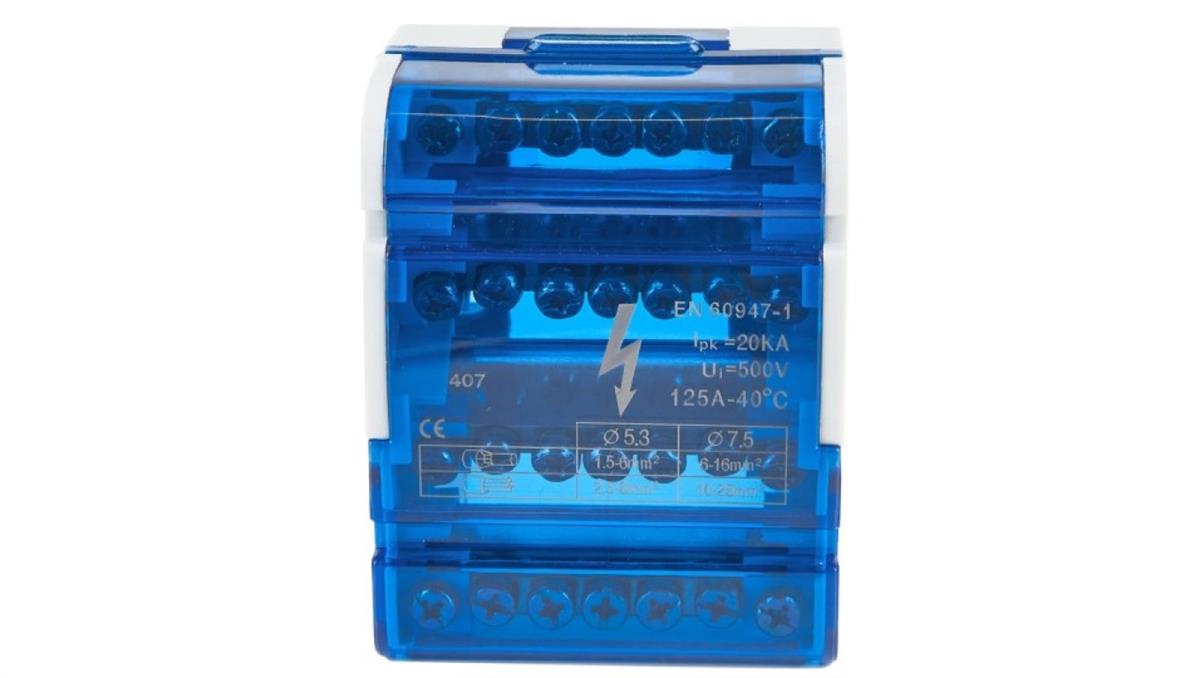 Blok rozdzielczy modułowy 4x7 zacisków 125A 500V VCX