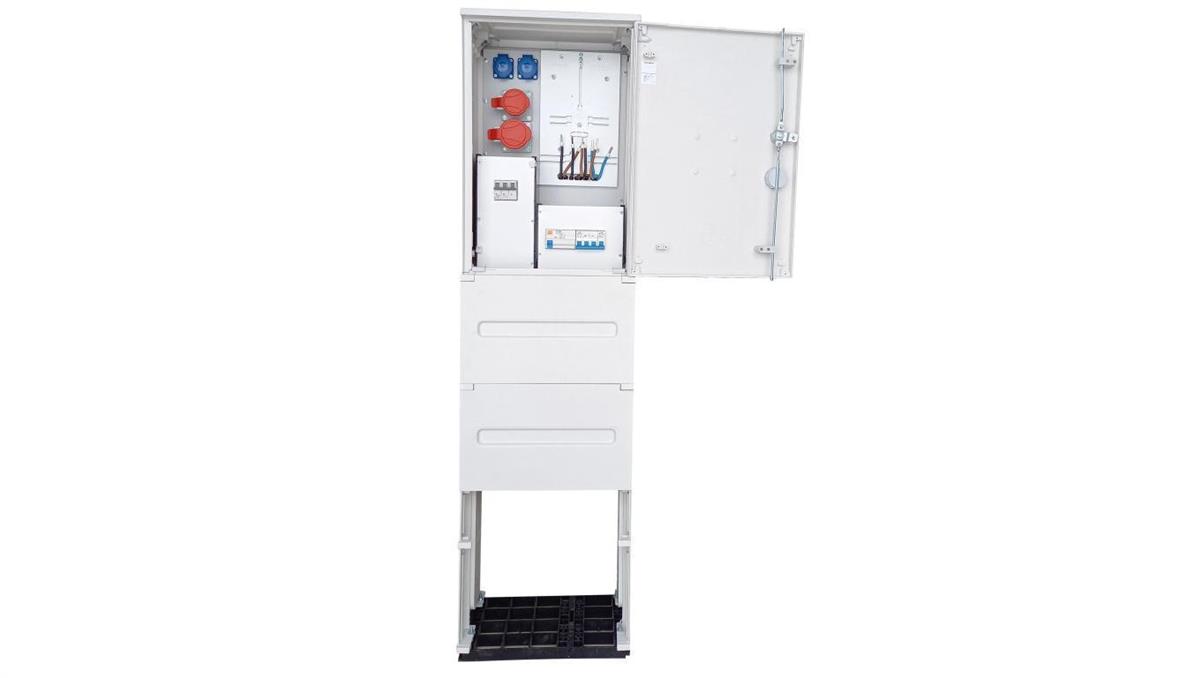 GAMA ELECTRIC RLB46C25F Rozdzielnica budowlana z fundamentem 16/5 32/5 2x230V rozdzielnia erbetka złącze pomiarowe licznikowa
