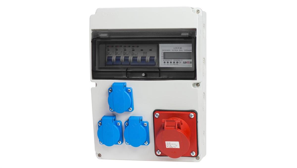 ADELID ROZDZIELNICA ROZDZIELNIA SKRZYNKA BUDOWLANA LICZNIK ZABEZPIECZONA 230V 16A RSW013CL013