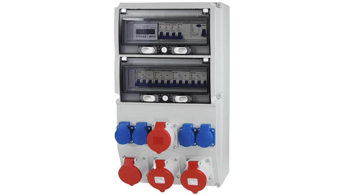 Adelid ROZDZIELNICA ZABEZPIECZONA 32A 16A 5P 230V LICZNIK RSX224FCL224