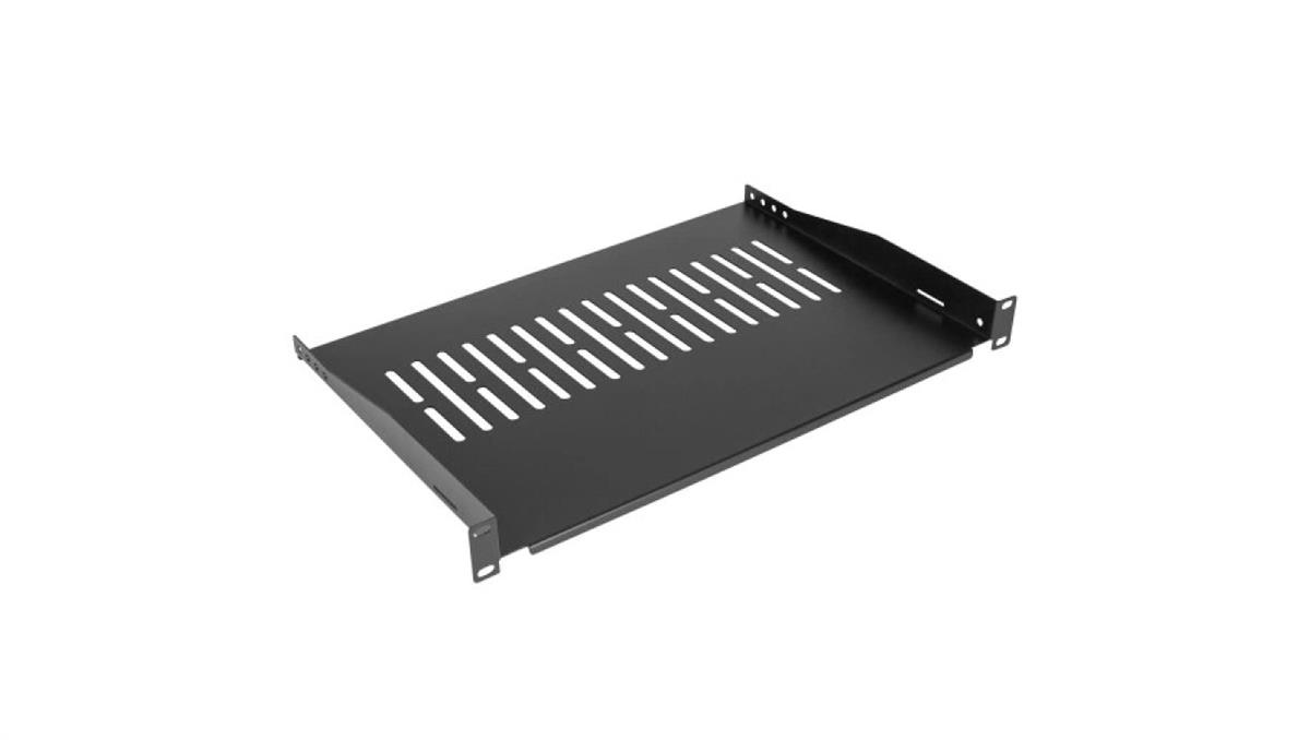 Półka stała do szafy RACK 19 1U 300mm czarna NEKU