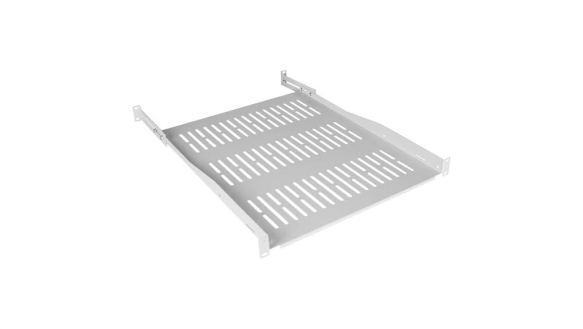 Półka regulowana do szafy RACK 19 1U 550mm (650mm) szara NEKU