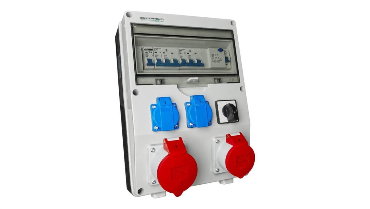 Doktorvolt Rozdzielnica budowlna ECO-S/FI 32A/5P 16A/5P 2x230V 8683