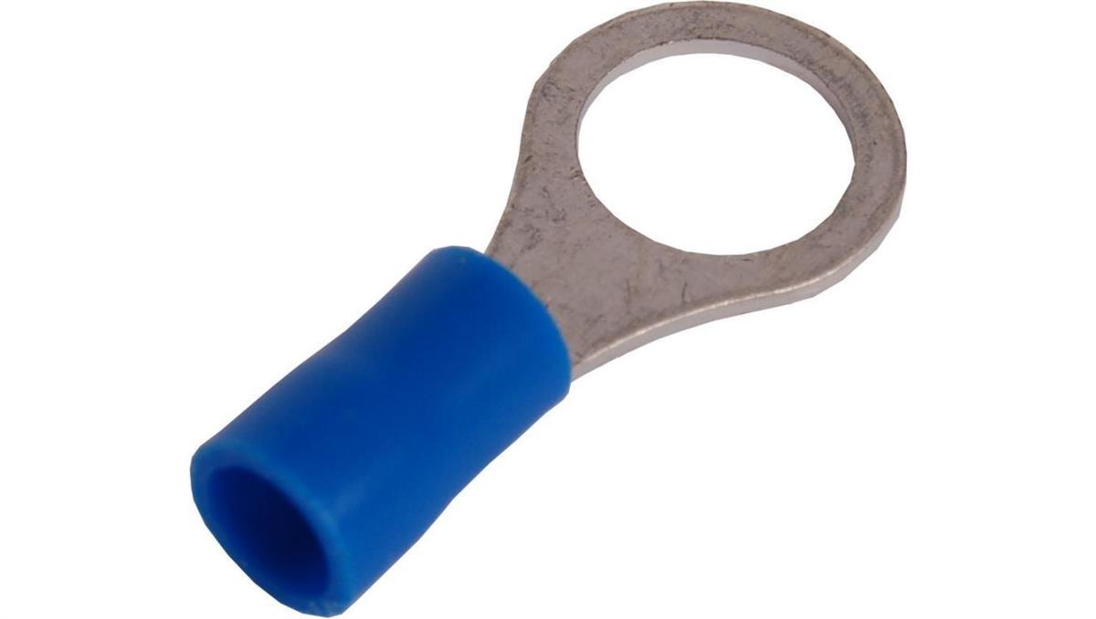 Końcówka kablowa izolowana oczkowa Cu M8 100szt niebieska OKB8