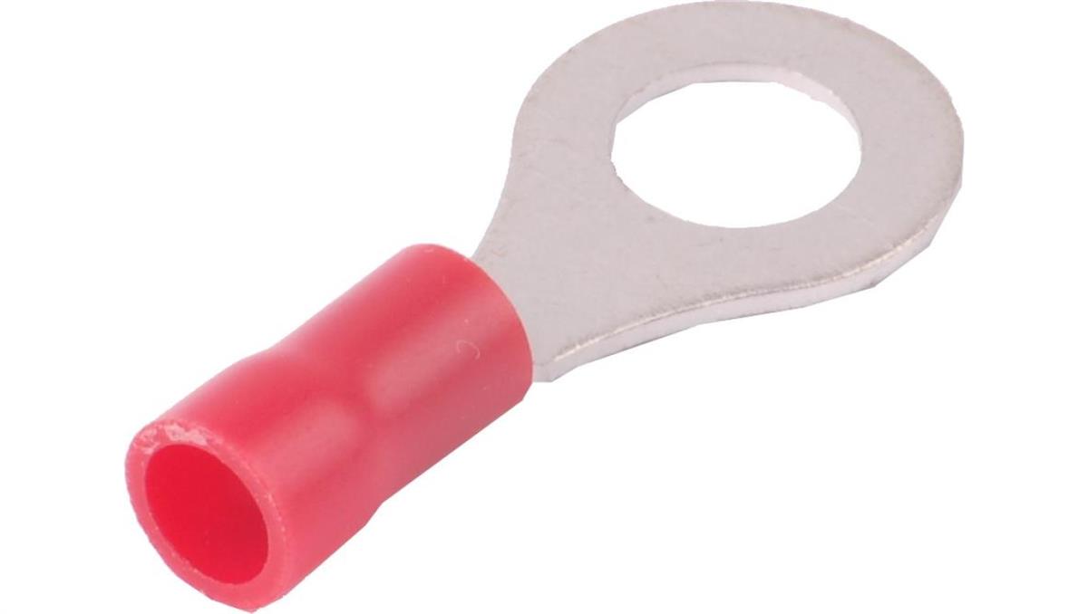 Końcówka kablowa izolowana oczkowa Cu M6 100szt czerwona OKR6