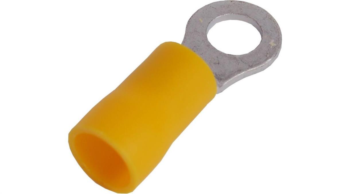 Końcówka kablowa izolowana oczkowa Cu M5 100szt żółta OKY5