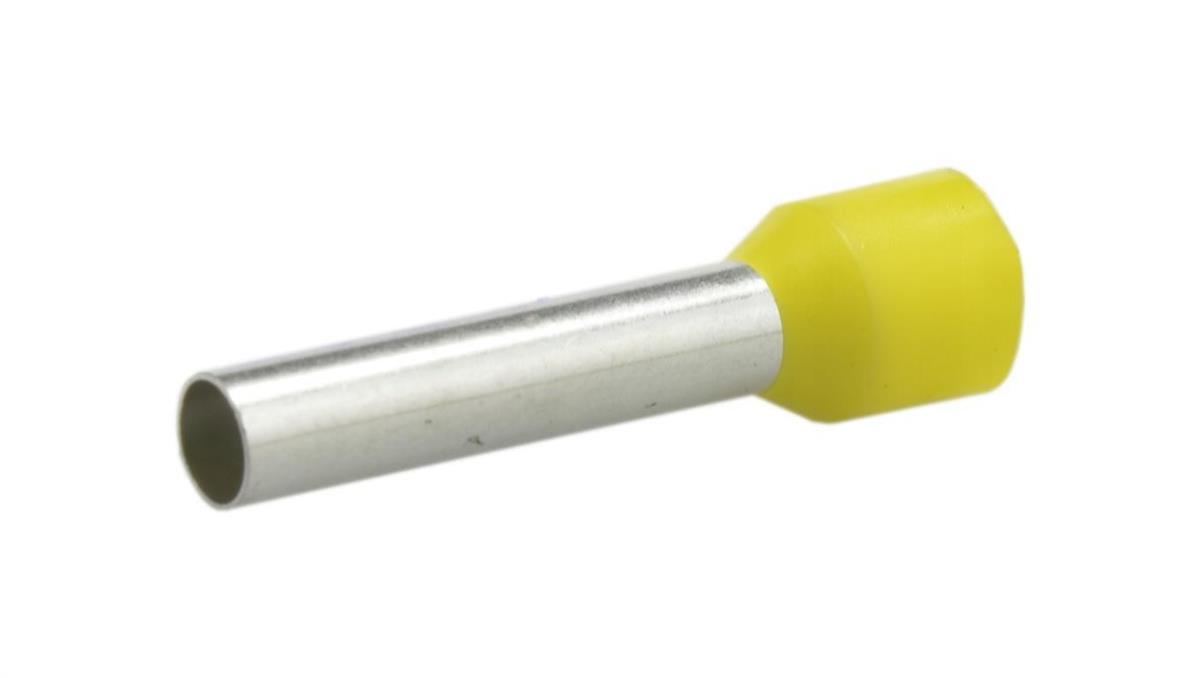 Końcówka tulejkowa izolowana typ HI / TE DIN 6,0mm2 / 18mm miedziana cynowana galwanicznie żółta Elpromet 100szt.