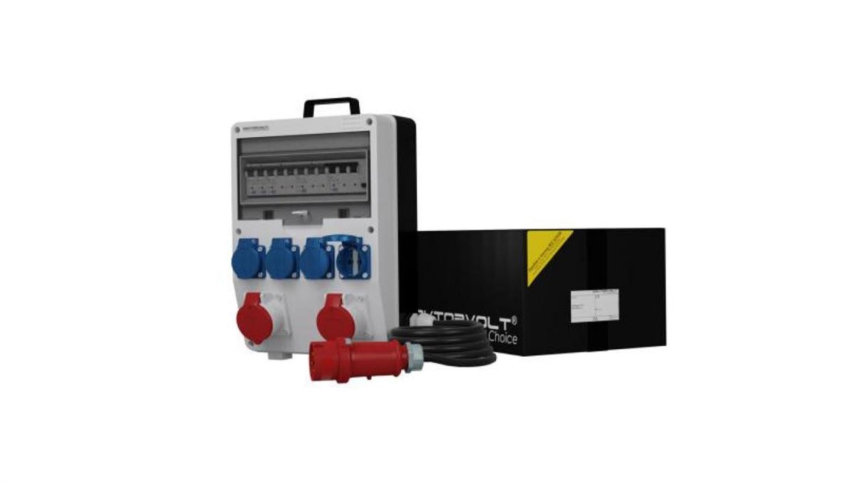 Doktorvolt Rozdzielnica budowlana z kablem TD-S/FI 2x16A 4x230V SKH Schuko 6800