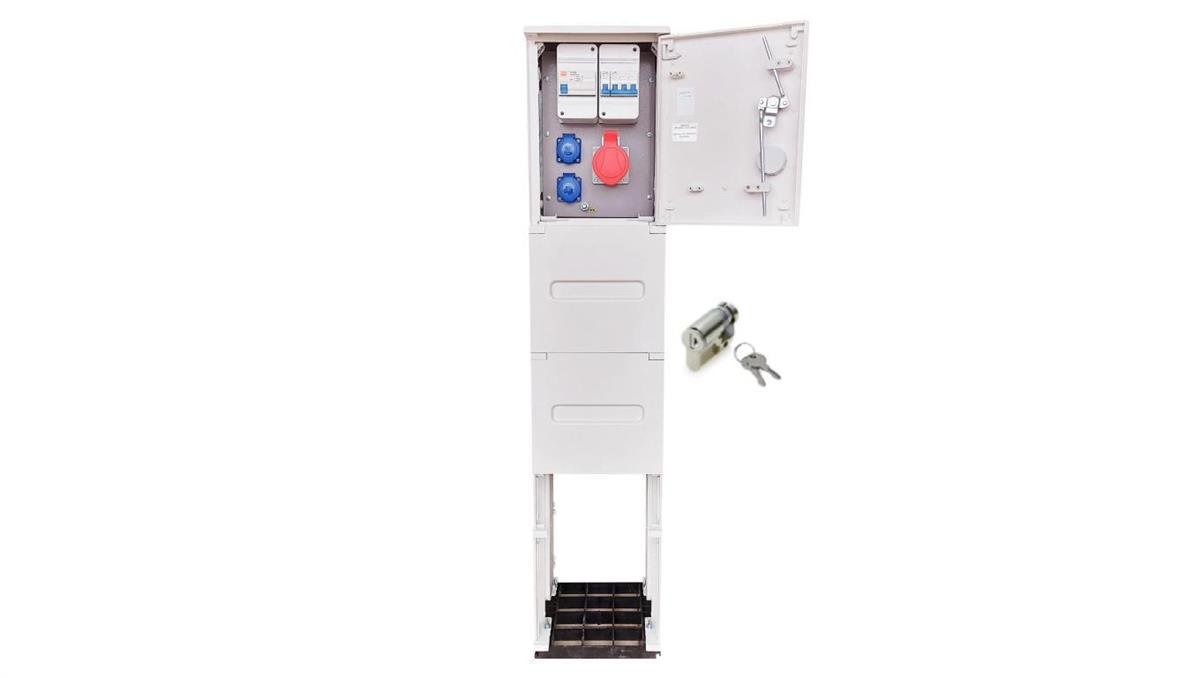 RBG1FLC Rozdzielnica budowlana z fundamentem 16/5 2x230V rozdzielnia erbetka złącze pomiarowe