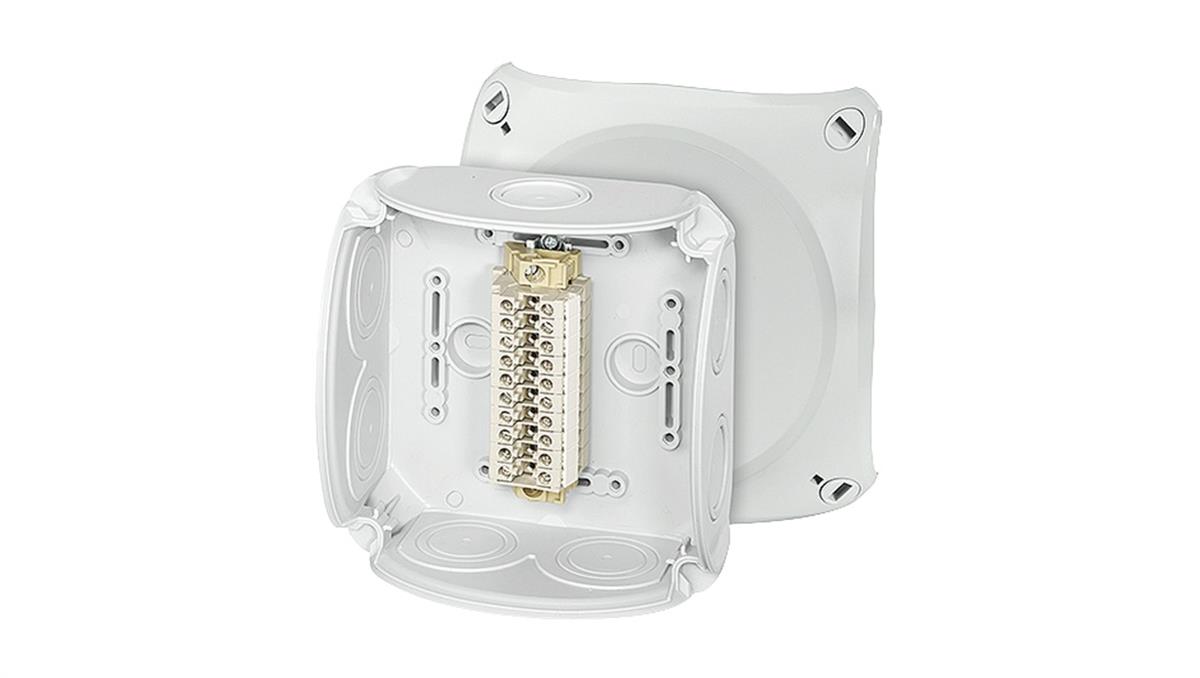 Hensel Puszka odgałęźna 130x130x77 10x4mm2 CU/AL IP66 szara RK 0610 T 62000175