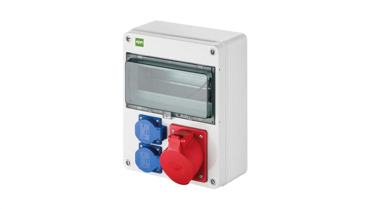 Elektroplast Rozdzielnica budowlana RS-10 10-mod. 2x2P+Z, 32A/5P, IP54 bez zabezpieczeń 6225-00