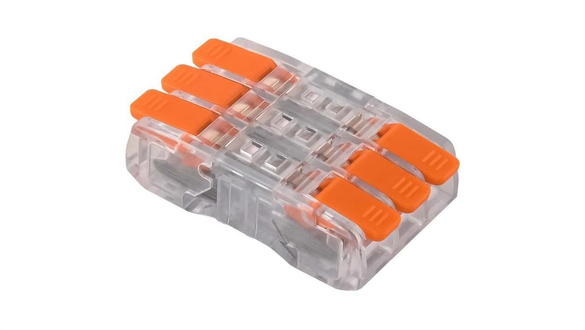 Pawbol Szybkozłączka dwustronna, potrójna, 6x 0,2-2,5mm2, 6 styki, przezroczysta, E.4194/3 /50szt./