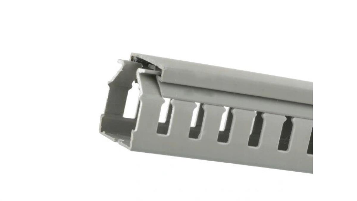 Kanał grzebieniowy 25x25mm szary korytko kablowe z pokrywą EURO-BOX / 2 m /