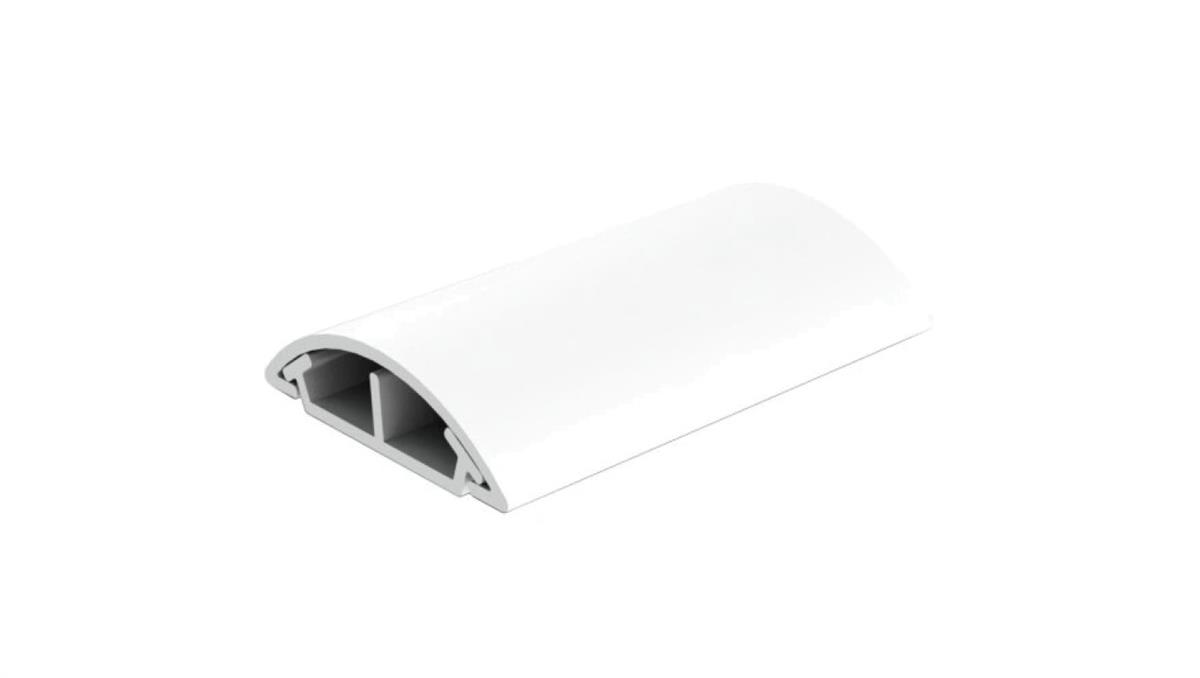 Listwa maskująca przewody TV maskownica uniwersalna napodłogowa naścienna 34x10mm biała 2m z folią ochronną KOPOS / 2 m /