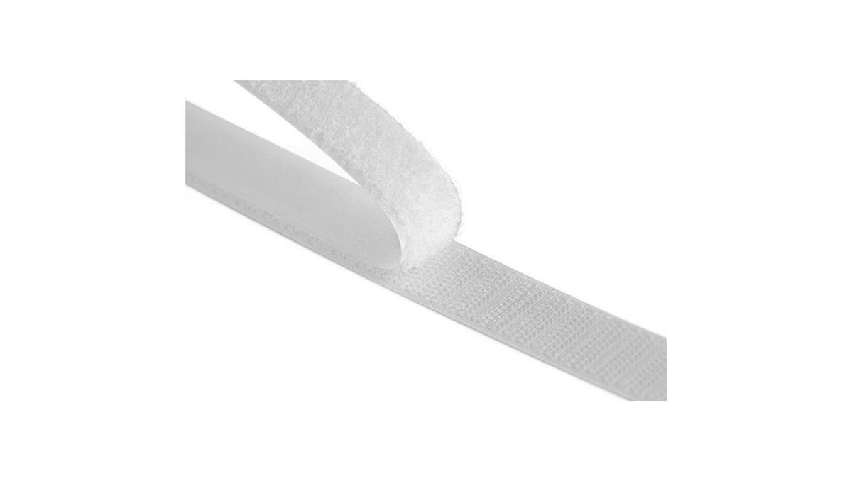 VELCRO Samoprzylepny rzep 20 mm x 1 m biały