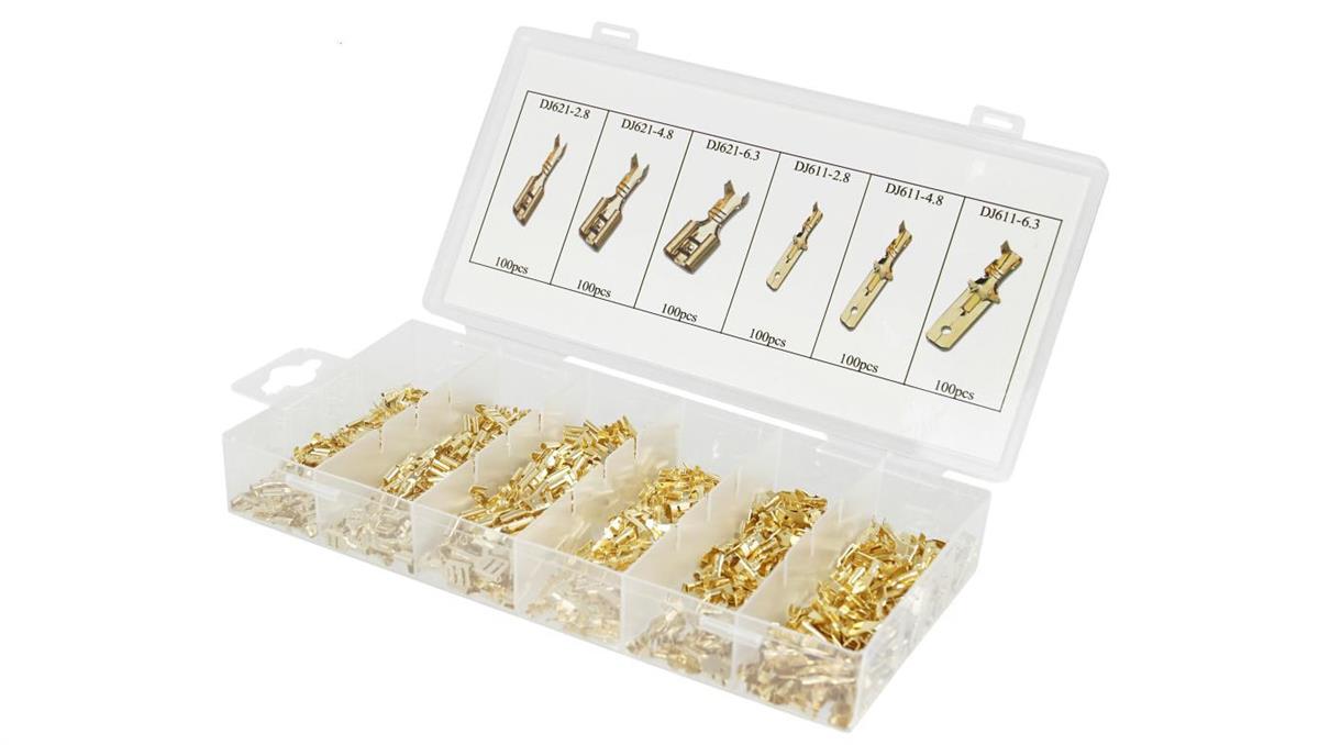 KONEKTORY ZESTAW KONEKTORÓW SAMOCHODOWYCH 600 SZT KNZ-BOX600