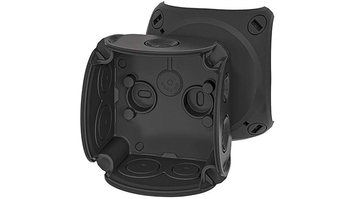 Hensel Puszka instalacyjna DK 0100 BZ natynkowa bez zacisków 84x84x55mm hermetyczna IP66 czarna