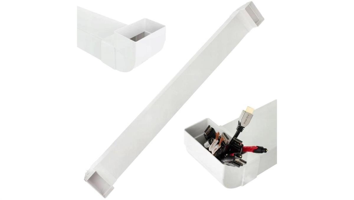 Przepust kanał kablowy podtynkowy do maskowania kabli telewizyjnych 1x kanał płaski 0,5m + 2x kątownik 55x110mm