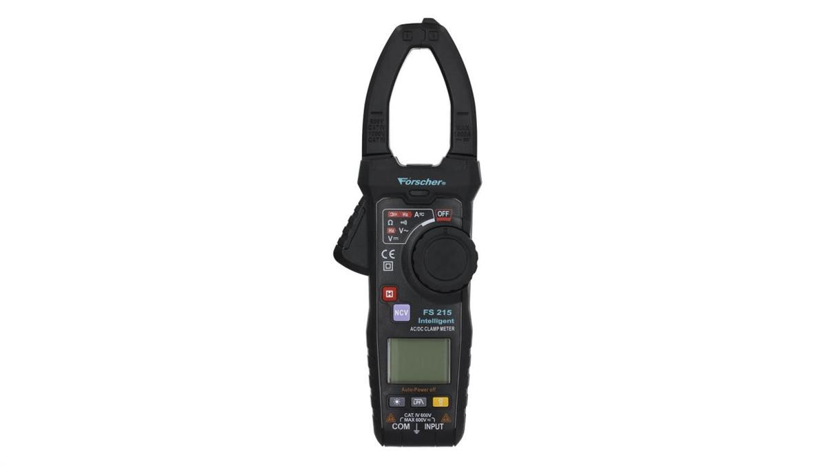 FORSCHER Multimetr cęgowy z autozakresem i pomiarem True RMS miernik uniwersalny z wyświetlaczem LCD FS215