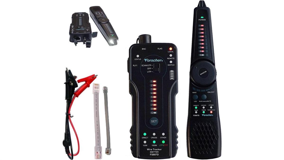 FORSCHER Szukacz par przewodów Lokalizator kabli Wire Tracker z testerem kabli RJ45 FS8115