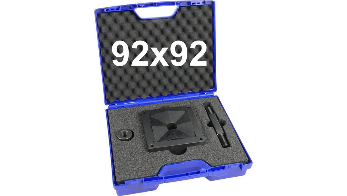 Wycinak kwadratowy do otworów w stali 92x92 mm / Otwornica do blachy 92x92mm / ENERGOTYTAN WK92