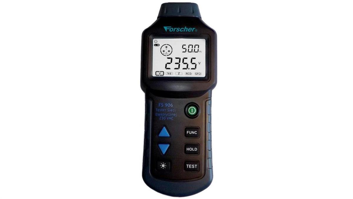 FORSCHER Tester sieci instalacji elektrycznej RCD Premium 230 VAC FS906