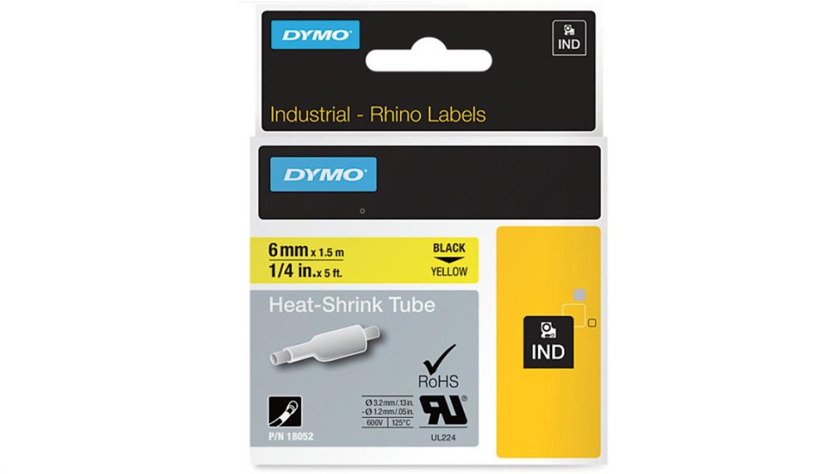 Taśma/rurka termokurczliwa do drukarek 6mm x 1,5m żółta S0718270 18052