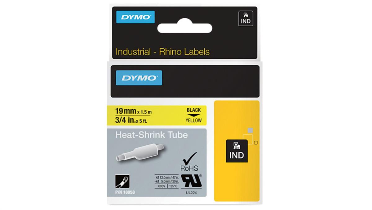 Taśma/rurka termokurczliwa do drukarek 19mm x 1,5m żółta S0718340 18058