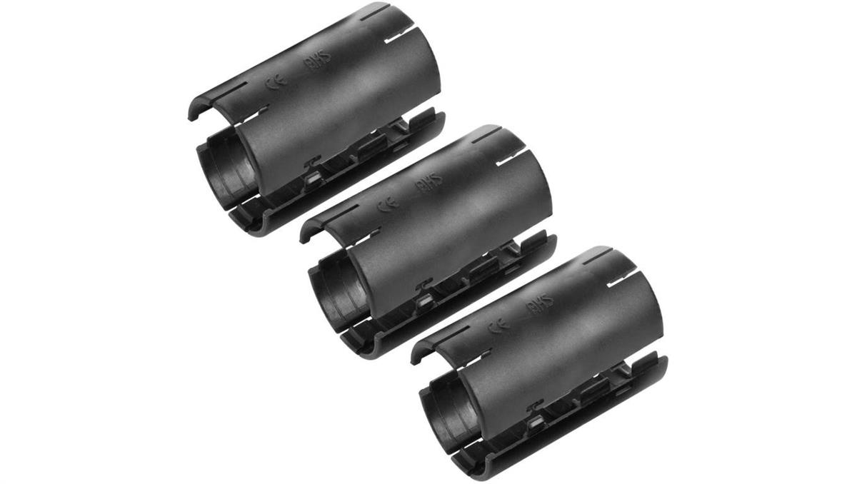 AKS Zielonka Łącznik składany prosty LSP 25 czarny do rur sztywnych (RL i RLM) oraz karbowanych (RKGL i RKGS) AKS 3szt komplet 3szt