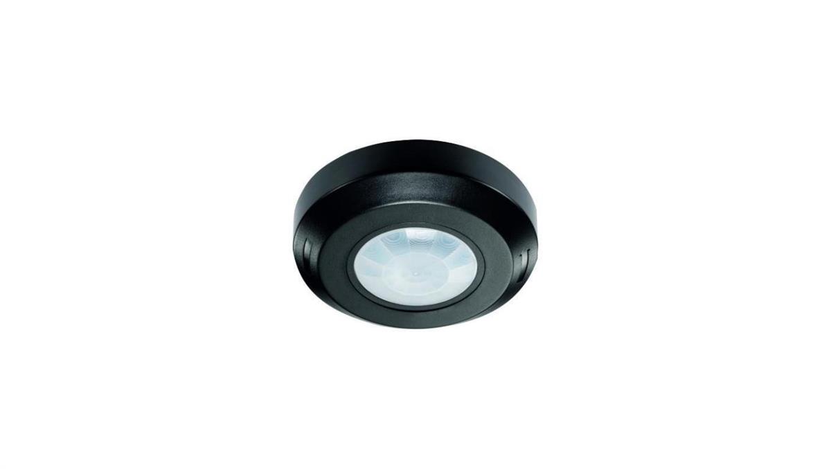 Czujnik ruchu PIR natynkowy IP20 360 st. 300W zasięg 6m czarny w całości CP-6C