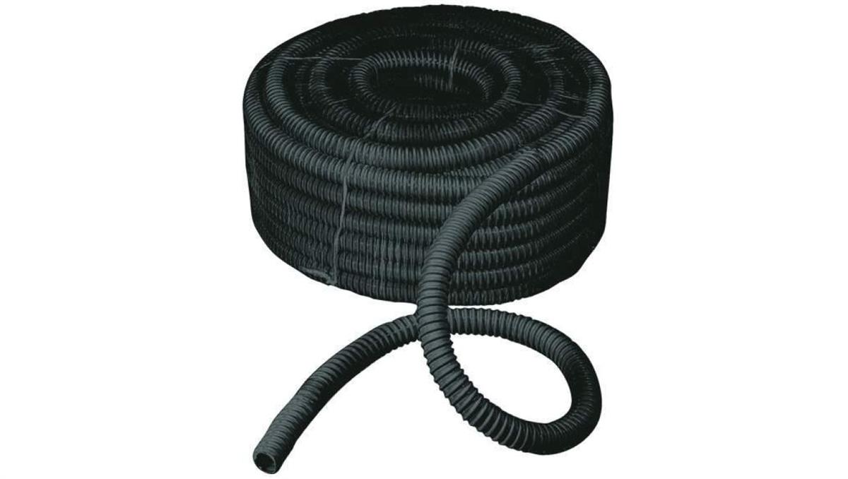 Rura spiralna wysokoelastyczna czarna 320N samogasnąca PVC +5C +60C PV UV fi 16 /30m/ ECGFE16N
