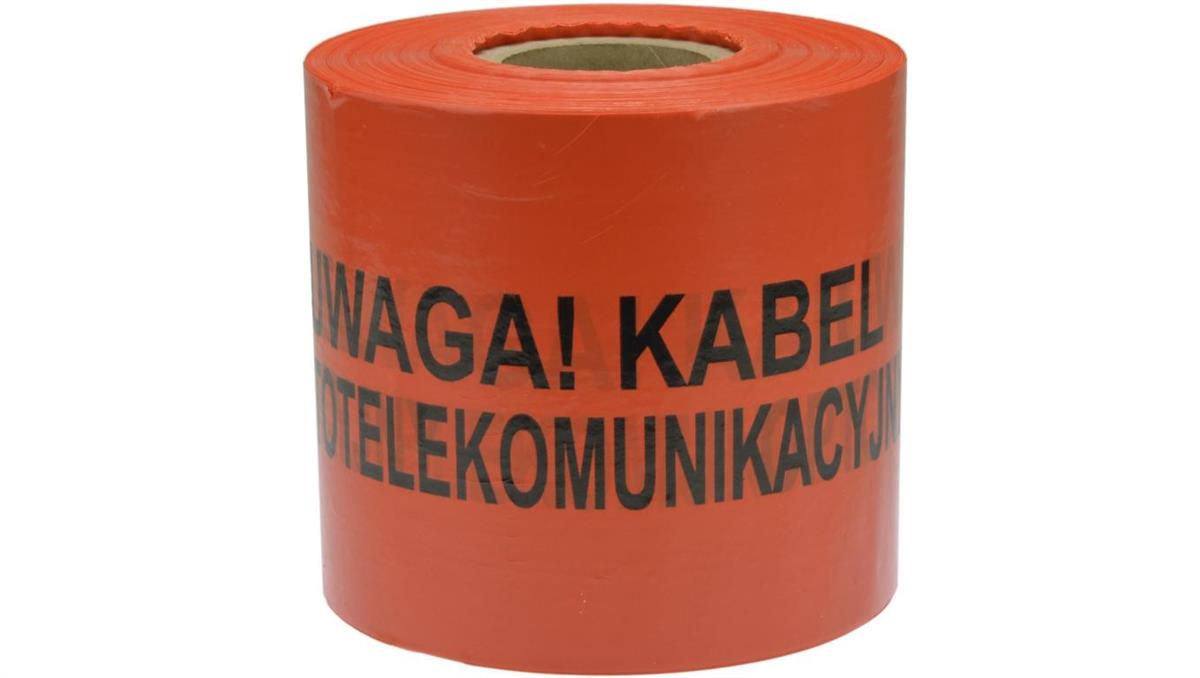 Folia ostrzegawcza POMARAŃCZOWA 20cm x 500m