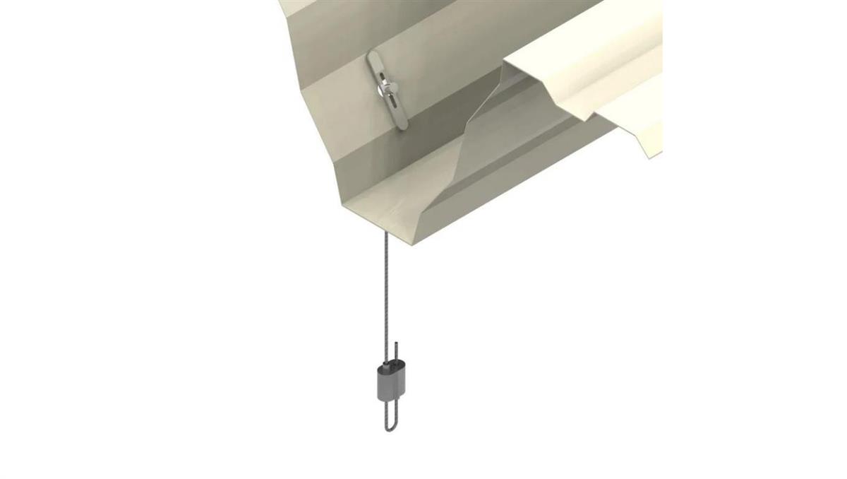 ARSTE Linka stalowa 3m z mocowaniem TG do blachy trapezowej z zaciskiem 4Sprint do 24kg (opakowanie 10 szt.)