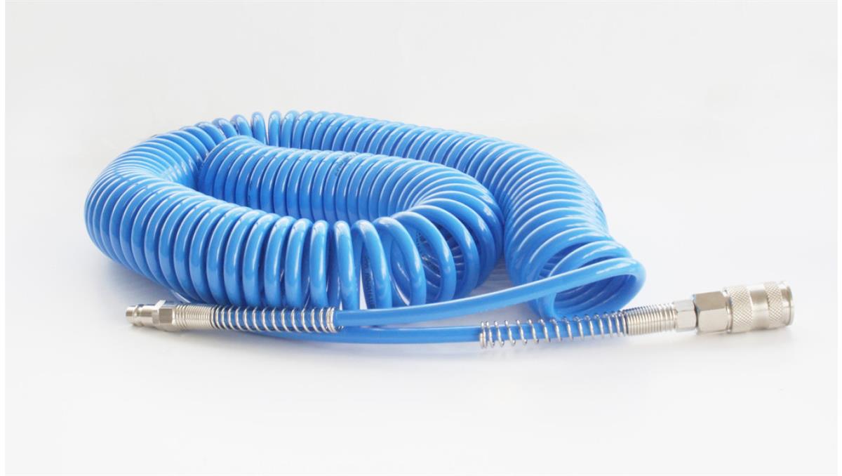 Przewód spiralny pneumatyczny 12x8 niebieski 12X8-15-KPL /15m/