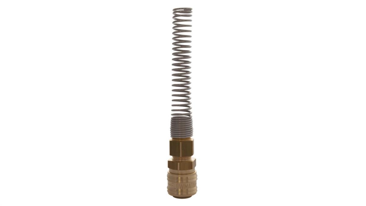 PNEUMAT SYSTEM Szybkozłącze pneumatyczne DN7,2 typ 26, skręcane do węża fi 12x9 mm ze sprężyną, mosiądz