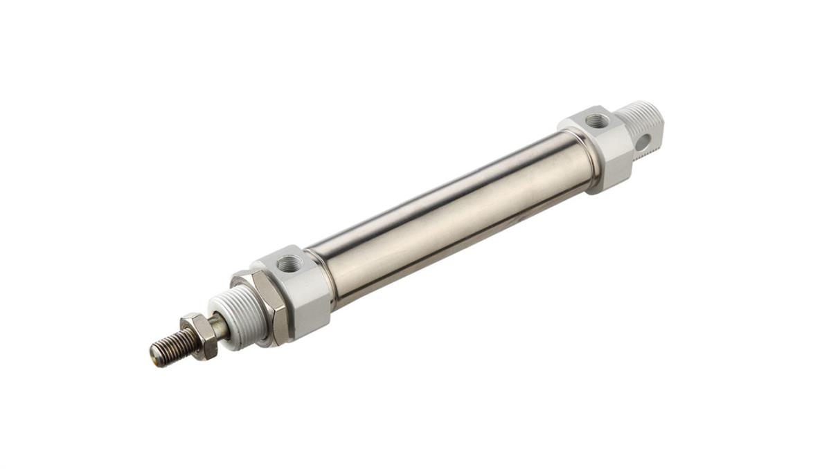 PNEUMAT SYSTEM Siłownik Pneumatyczny okrągły z jednostronnym tłoczyskiem. Średnica tłoka 25mm skok 120mm ISO6432 D25x120, FDNM025.0120