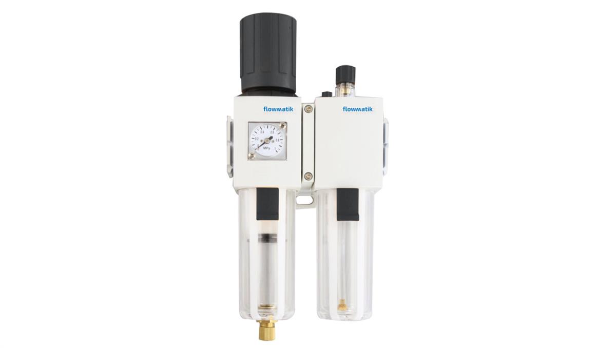 PNEUMAT SYSTEM Blok przygotowania powietrza G 1/4 GW do 10 bar, regulacja 1,5-9 bar, 5 um, Midi