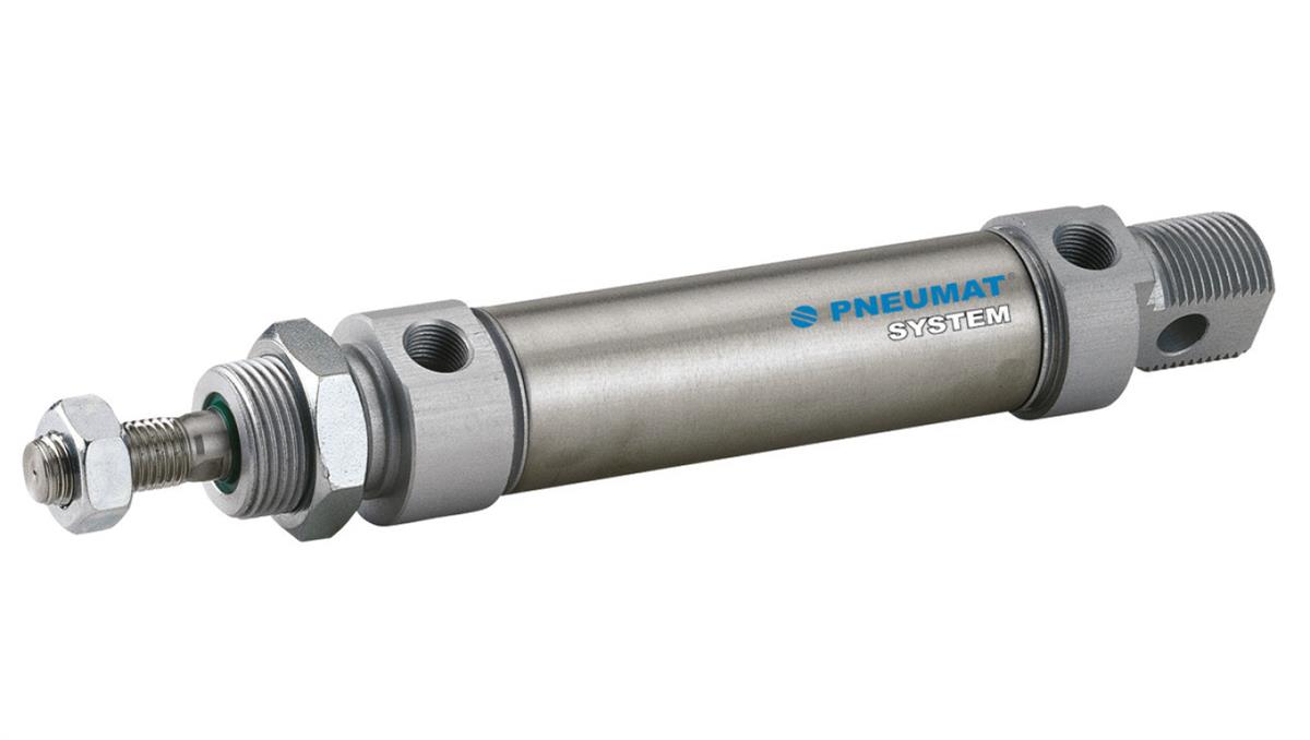 PNEUMAT SYSTEM Siłownik Pneumatyczny z jednostronnym tłoczyskiem. Średnica tłoka 16 mm skok 100mm ISO6432 D16x100 DNM016.0100