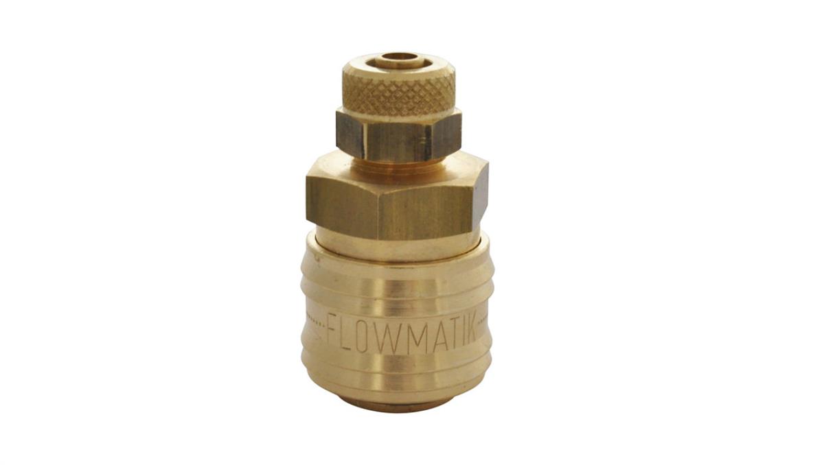 PNEUMAT SYSTEM Szybkozłącze pneumatyczne DN7,2 typ 26, skręcane do węża fi 8x6 mm, mosiądz
